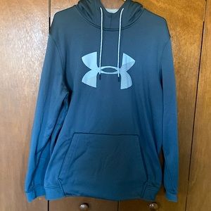 Blue grey Under Armour Cold Gear Long Sleeve Pullover Hoodie